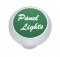 Chrome Deluxe Dash Knob W/ Aluminum "Panel Lights" Sticker - Green