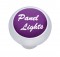 Chrome Deluxe Dash Knob W/ Aluminum "Panel Lights" Sticker - Purple