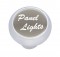 Chrome Deluxe Dash Knob W/ Aluminum "Panel Lights" Sticker - Silver