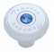 Chrome Deluxe Air Valve Knob With Stainless Steel "Tractor" Plaque & Diamond - Blue
