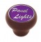 Wood Deluxe Dash Knob W/ Glossy "Panel Lights" Sticker - Purple
