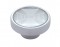 Chrome Dash Knob W/ Glossy "Panel Lights" Maltese Cross Sticker - Silver