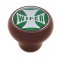 Wood Deluxe Knob W/ Glossy "Wiper" Maltese Cross Sticker - Green