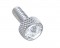(2/Card) Chrome Peterbilt Small Dash Screw W/ Diamond - Clear