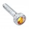 Chrome Freightliner Short Dash Screw W/ Diamond -