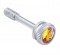 (5 /Card) Chrome Peterbilt 357 Dash Screw W/ Diamond - Amber