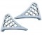 (2/Box) Chrome Aluminum Cast Peterbilt Fender Steps