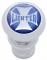Chrome Aluminum Deluxe Cigarette Lighter W/ Glossy "Lighter" Maltese Cross Sticker - Blue