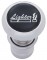 Chrome Aluminum Deluxe Cigarette Lighter W/ Glossy "Lighter" Sticker - Black