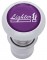 Chrome Aluminum Deluxe Cigarette Lighter W/ Glossy "Lighter" Sticker - Purple