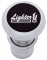 Chrome Aluminum Deluxe Cigarette Lighter W/ Aluminum "Lighter" Sticker - Black