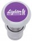 Chrome Aluminum Deluxe Cigarette Lighter W/ Aluminum "Lighter" Sticker - Purple