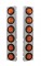 (2/Bulk) Stainless Steel Peterbilt 12 Led Cutout Air Cleaner Bracket W/ 2" Incandescent Flat Lights
