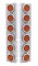 (2/Bulk) Stainless Steel Peterbilt 12 Led Cutout Air Cleaner Bracket W/ 2" Incandescent Flat Lights & Bezel