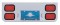 Chrome Rear Center Light Panel W/ 4 Rectangular Lights - Red Lens