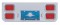 Chrome Rear Center Light Panel W/ 4 Rectangular Lights & Visor - Red Lens