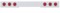Chrome 1 Piece Rear Light Bar W/ Six 4" Incandescent Light W/ Visor - Red Lens