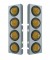 (2/Bulk) Stainless Steel Peterbilt 8 Led Cutout Air Cleaner Light Bracket W/ 2" Incandescent Beehive Light