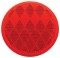 3" Round Quick Mount Reflector - Red