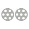 (2/Bulk) Stainless Steel 6 Led Cutout Air Cleaner Light Bracket