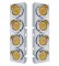 (2/Bulk) Stainless Steel Peterbilt 8 Led Cutout Air Cleaner Light Bracket W/ 2" Incandescent Flat Light & Cr. Pl. Visor