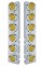 (2/Bulk) Stainless Steel Peterbilt 12 Led Cutout Air Cleaner Light Bracket W/ 2" Incandescent Beehive Light & Cr. Pl. Visor