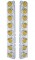 (2/Bulk) Stainless Steel Peterbilt 16 Led Cutout Air Cleaner Light Bracket W/ 2" Incandescent Beehive Light & Cr. Pl. Visor