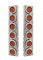 (2/Bulk) Stainless Steel Peterbilt 12 Led Cutout Front Air Cleaner Light Bracket W/ 2" Incandescent Flat Light & Cr. Pl. Bezel