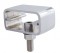 Chrome Double Face Rectangular T-Mount Light Housing - Single Stud Mounting