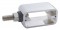 Chrome Double Face Rectangular Straight Mount Light Housing - Single Stud Mounting