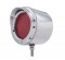 Stainless Steel Single Face Housing W/ 4" Incandescent Flat Light & Visor - Amber/Red