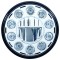 11 High Power Led 7" Crystal Headlight - Chrome