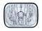5" X 7" Crystal Rectangular Headlight Bulb With Plastic Lens