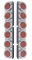 (2/Bulk) Stainless Steel Peterbilt 12 Light Cutout Rear Air Cleaner Light Brakcet W/ 2" Incandescent Flat Light W/ Ss Bezel - Red