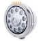 Stainless Steel "Classic" Peterbilt 11 High Power Led Crystal Headlight W/ 4 Amber Led Signal Light - Clear Lens