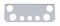 Chrome Rear Center Light Panel W/ Four 4" & Three 2 1/2" Light Cutouts