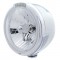 Stainless Steel "Classic" Half-Moon Peterbilt Crystal H4 Halogen Headlight W/ 4 Amber Led Signal Light - Clear Lens