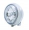 Chrome 7" Motorcycle Headlight With 34 White Auxiliary Led Crystal Bulb