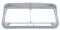 Chrome Plastic Rectangular Dual Headlight Bezel W/ Visor - Led Cutout