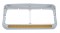 Chrome Plastic 14 Amber Led Rectangular Headlight Bezel W/ Visor - Amber Lens