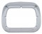 Chrome 10 Amber Led Rectangular Headlight Bezel W/ Visor - Clear Lens
