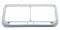 Chrome Plastic Dual Rectangular Headlight Bezel W/ Led Cutout