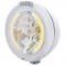 Chrome Peterbilt "Classic" Peterbilt Headlight W/ Amber/Clear Dual Function Signal Light - 34 Amber Led Crystal Halogen