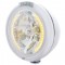 Chrome Peterbilt "Classic" Peterbilt Headlight W/ Amber/Clear Signal Light - 34 Amber Led Crystal Halogen