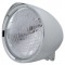 Chrome Aluminum 7" Billet Style "Chopper" Motorcycle Mount Headlight With Razor Visor - 6014 Seal Beam