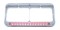 Chrome Plastic 14 Red Led Rectangular Headlight Bezel W/ Visor - Clear Lens