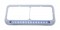 Chrome Plastic 14 Blue Led Rectangular Headlight Bezel - Clear Lens