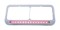 Chrome Plastic 14 Red Led Rectangular Headlight Bezel - Clear Lens