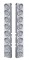 (2/Bulk) Stainless Steel Peterbilt 16 Led Cutout A/C Bracket W/2" 9 Amber Led Flat Reflector Light & Chrome Pl. Visor - Clear Lens