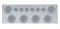 Stainless Steel Rear Center Light Panel W/ Six 12 Led 4" & 9 Led 2" Reflector Light W/ Bezel - Red Led/Clear Lens